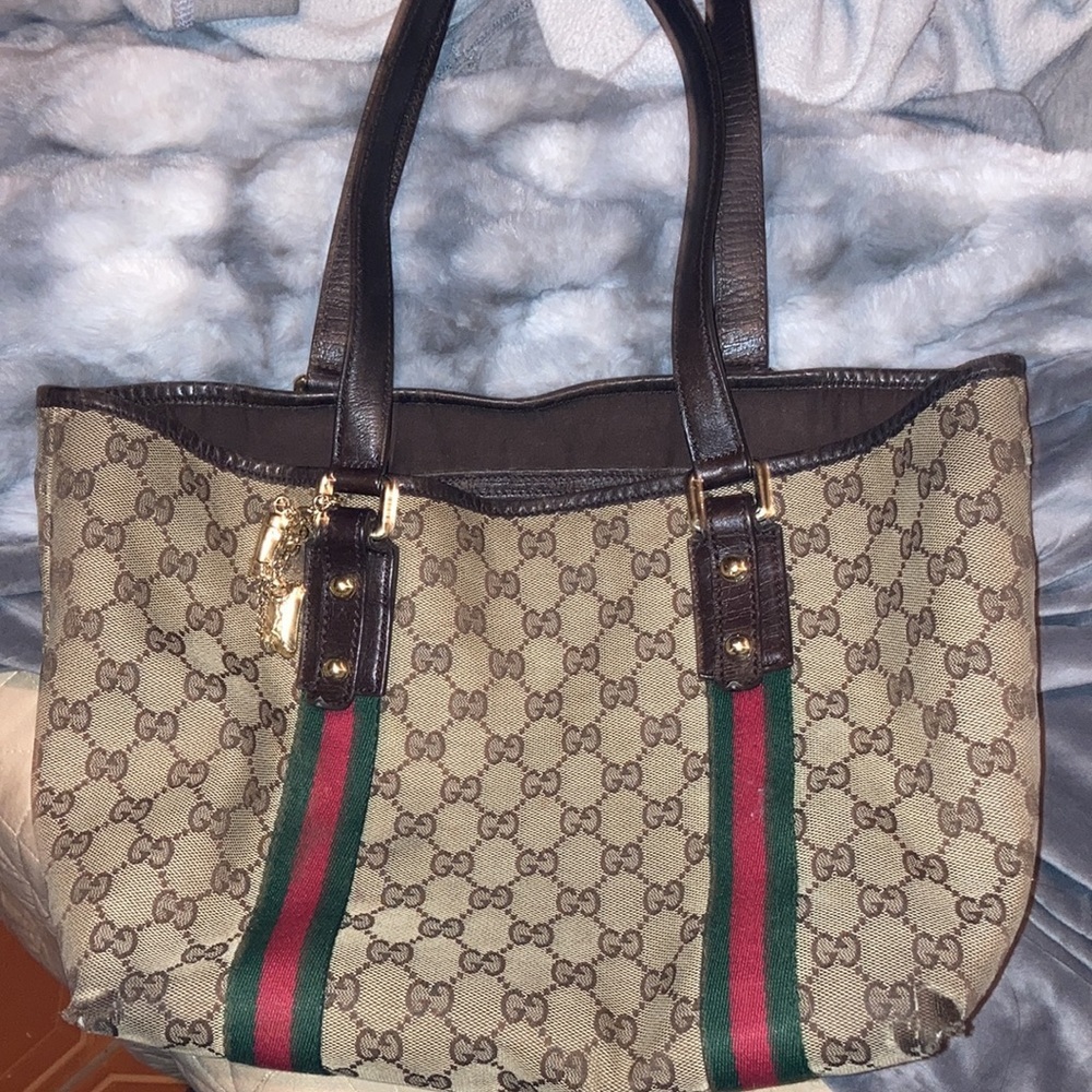 Sherry line Gucci handbag tote GG
